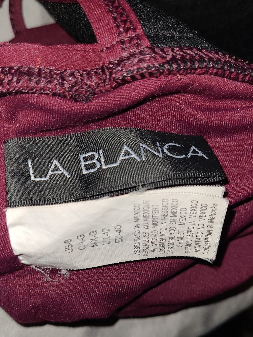 La Blanca Deep Berry One-Piece Swimsuit Size 8 - Picture 9 of 13
